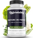 (原始内容存档于2018-09-26) (英语). Nature in Force Super Greens Capsules – 所有天然蔬菜和水果 超级食品 粉末混合 – Immune Support Supplor of Greens – 120 Capsules/Bottle 来自绿地的 120 Capsules/Bottle