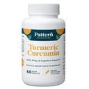 Pattern Wellnity Turmeric Crucumin – 1300mg – 95% Crucuminoids with BioPerine – 黑辣椒 – 联合,认知和免疫支持 – 非GMO,Gluten Free – 60 Capsules