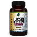 惊人的草药 Premium 黑种子油囊 - 高潜质,冷压奈杰拉·萨蒂瓦 Aids in Digestive Health, Imune Support & Brain 函数 - 60 Counter, 1250mg