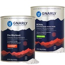 Gnarly 营养 Gnarly 预研草莓柠檬酸咖啡因免费(14.82oz) BCAAs柠檬莱姆(10.58oz)