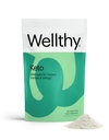 Wellthy Keto Power with BHB Salts for Instant Ketosis and Energy, Natural Strawberry Kiwi Flavor, 10.58 oz (英语).