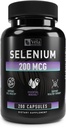 硒甲状腺素补充物 → 200mcg → 支持健康的抗氧化剂、免疫剂、生殖剂和甲状腺素健康 * → 非GMO, 第三方测试 → 200卡普尔