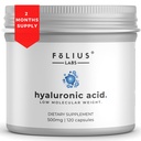 超纯度高的Hyaluronic酸500mg - 95%的Hyaluronate钠 - 高纯度和生物可用性 - 低分子重量 - 非GMO发酵 - 120 capsules