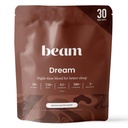 Beam Dream Sleep Powder — Melatonin, Magnesium, L- Theanine, Reishi Mushroom & Apigenin Sleep Suppless, Sleepy Cocoa Bedtime Drink Mix, Brownie Batter Flavor, 30位服务员的成人睡眠援助