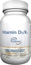 ZYCAL 维生素D3/K2 补充剂(60 Capsules)、改善你的骨骼和联合健康、高级骨骼支持、促进健康功能、促进你的免疫系统、非GMO、无Gluten
