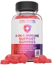 亚特兰蒂斯营养 8-in-1 Imuna 支持Gummys 与 长老莓 | Imuna 补充 与 长老莓 Quercetin , Zinc , 维生素 C - 成人和孩子豁免助推器 - 美味Favor - 60 Counter