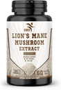 狮子的马内药丸 蘑菇 口罩(60 Veggie Capsules) 30% Polysaccharides - Lions Mane Capsules QQ 大脑补充,用于脑健康和记忆支持