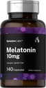 Horbäach Berkshire Labs Melatonin 10mg 140 快速发布 Capsules QQ 超强公式 XN-GMO,Gluten免费补充