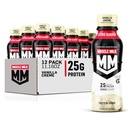肌肉牛奶真菌蛋白摇晃,香草Creme,11.16 Fl Oz瓶,12 Pack,25g蛋白,零糖,钙,维生素A,C&D,5g Fiber,能量喷雾,工作恢复,包装May Vary