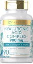 含Collagen和MSM的Carlyle Hyaluronic Acid Complex 900 mg → 90 Capsules → 非GMO, Gluten Free Supplement