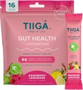Tiiga Gut Health + 水分饮料混合剂 — 7g Baobab, 5g Prebiotic Fiber, Electrolytes, 无乳制品, Vegan, 无添加糖, 消化, 常规,和便秘 — 16种服务