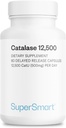 Supersmart - Catalasase 500 mg/日(12500 CatU) - 天然酶 - 抗灰毛补充 QQ N-GMO & Gluten Free - 60 延迟释放 Capsules