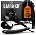 皇家剪刀 熊皮 Kit 4 Piect Beard Grooming Kit 4 熊皮 剪刀 剪刀和直剃刀 - 男人、丈夫、男朋友、家人和朋友的理想礼物