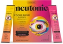 Neutonic Nootropic Focus Blend Powder | Peach Mango & Wild Berry 32 Wicks | 自由咖啡因 零糖| 支持记忆 精神清晰 认知功能 | 布尔焦点 能量 大脑健康