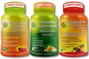 Liposomal维生素C 1100mg 液态Gel Capsules - 与 Liposomal Glutathione 500mg 补充剂捆绑在一起,抗氧化剂和解毒剂与奎尔西丁与溴化维生素C和锌
