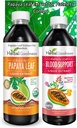木瓜叶提取包 - 消化和血液支持Combo, 2个单位, 12oz和16oz Non GMO - 草药好