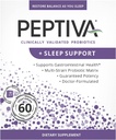 Peptiva 26亿 CMFU Probiotic and Sleep Support - 临床验证的多排Probiotic - 乳房杆菌和比菲多杆菌,梅拉托宁 - 60个计数