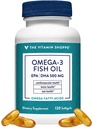 维生素商店 Omega 3 鱼油1000mg, EPA 300mg & DHA 200mg, 纯度保证,分子蒸馏以支持心血管, 关节和脑健康(120软胶)