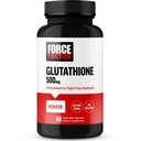 FORCETOR Glutathione 补充剂,抗氧化剂补充剂,减少Glutathione 500mg的高级吸收和功效,活性形式,Vegan,N-GMO,60个蔬菜罐头
