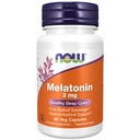 现在食品补充品,Melatonin 3 mg,自由激进的拾荒者*,健康睡眠循环*,60 Veg Capsules