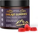 Shilajit Gummys,无糖Gummys,500 Mg Shilajit纯喜马拉雅有机体,Shilajit 补编,Shilajit Resin,金品级自然 Shilajit,配有4英寸1的能源支持综合体,60 Gummys