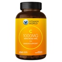 维生素世界C-1000毫克,有生物氟化物和野玫瑰 HIPS 维生素C 250