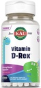 KAL维生素D-Rex,儿童维生素D,天然西瓜Flavor 即时溶解熔体,Immune,心脏,骨骼,以及口腔健康支持,120个服务,120个微片