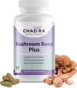 蘑菇靴子加 - 10in-1 蘑菇补充品 配有 Cordyceps, Lion's Mane, Reishi, Turkish Tail & Shitake - Imune Support, Energy & Brain 补充品 - 60 Veggie Capsules