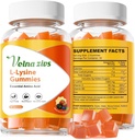 L-Lysine Gummys 1000mg, 成人可食用赖氨酸补充剂, 冷血无糖赖氨酸*治疗, 与维生素、皮肤和唇健康有关的免疫支持*, Vegan, Non GMO, 60 Counts