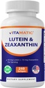 配有Zeaxanthin 10mg的维生素Lutein 40mg,眼部健康支持补充剂,240软胶