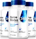 (3 Pack) Nerve Review 360 补编,全天然神经支持整体健康,Premium公式,NerveReview 360 维生素盖,官方评论(180 Capsules)