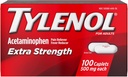 TYLENOL 超强疼痛释放剂和发热还原剂500毫克,100 ea 包装2