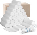 Treela 100 Rolls Gauze Bandage, 4 ins 5 Yards, Elastic Bandages 个人包装 恐怖无乳胶急救 帕德斯 医用Breatable Gauze Roll 包装安全伤病护理和用品