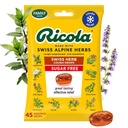 Ricola Free Switzeral Herb Cough Drops, 45 Counter, Cough Sprintant & Throat Relieving Drops with Natural sourced Menthol, Please Taste for Coughs and Throat 激素症状缓解药剂