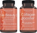 储备美人,Tres美人,美人,头发生长、皮肤护理和蜗牛护理90Caps & Collagen Boster,皮肤护理和联合保健Collagen补充,支持Healt 60Caps