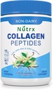 Collagen Peptides Powder Vanilla - 无糖,非Dairy Collagen蛋白粉 - 溶解易溶,无Clumps Collagen粉与生命蛋白,Collagen蛋白补充剂 - 由Nutrx公司制作