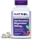 Natrol 高吸收镁 250 mg, 支持心脏、神经、肌肉和骨质健康的饮食补充剂, 60 Cranberry Apple-Flavored Chewable Tables, 30天供应
