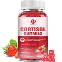 Cortisol Gummys for Women with Ashwagandha, Rhodiola Rosea, L-Theanine, Magnesium, Vitamin D3 for Zzz Support, 平衡科尔蒂索尔, Vegan, 60 Gummys.
