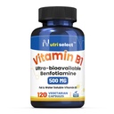 120 Capsules of Vitamin B1, 提供500毫克的本福提胺,是非GMO、Vegan和Gluten-Free