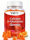 D-Glucarate Gummys 1000mg - CDG 男女清洁补品,荷尔蒙代谢平衡与更年期支持,Non-GMO,Vegan,Gluten Free,Soy Free补品,60 Gummy Chewables