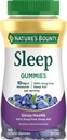 自然丰厚10毫克Melatonin Gummy,100%无药睡眠补充剂,10毫克,蓝莓,140克特