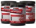 大脑和记忆助推剂 - 纯GLUTAMINE粉剂 4,500MG - 免疫支持,谷氨酸粉剂补充剂,能量助推剂补充剂,l谷氨酸前置,l谷氨酸后置3瓶(900g)