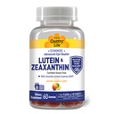 乡村生活 Lutein Gummys 与 Lutemax 2020, 60 Ct, Chewable 自然眼支持补编 Marigold Lutein, Zeaxanthin, 眼健康与 Macular 支持, 非 GMO, 天然水果 Pectin, Vegan