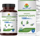 Brieofood Organization Sankhpushpi 1500mg, 45 services, 蔬菜, Gluten Free, 90 蔬菜片