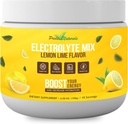 电解质粉 - 更新工作恢复电解质,无糖,Gluten Free & Vegan,Pure Keto & Paleo水分饮料,Immune Boosting Vitamins(198格拉姆,柠檬液)