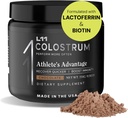 Colostrum by L11 配有 Lactoferrin Biotin Zinc 和 Vitamin D → Bovine Colostrum Powder 用于顶峰运动健康, Gut Health, 肌肉和免疫支持 → 1500mg Colostrum - 巧克力, 30种服务