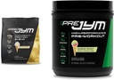 PRO JYM 45 服务 - 塔希蒂安·香草豆和Pre Jym Rainbow Sherbet, 30 服务,彩虹Sherbet, 1.8英镑(一包)