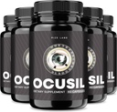 rizes 实验室 Ocusil Capsules, 支持眼补充剂, 提高浓度和重点的润滑剂, 全自然药丸 健康眼, 视力 - 包5(300 Capsules)