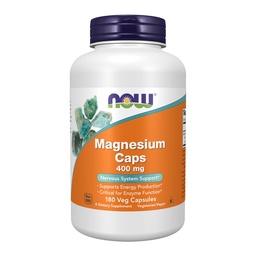 NNOW 食品补充剂,镁400毫克,酶功能*,神经系统支持*,180 Veg Capsules