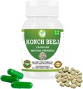 Kaunch Beej Capsules 500mg – 生命力和能量草药提取 – 古老的Ayurvedic公式 – 最高概率 – 天然靴 – 乳糖自由 – 非GMO – 60 Capsules